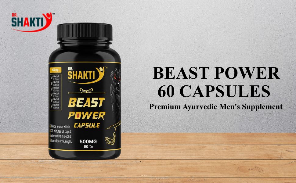 Beast Power Capsules 60 Count Ayurvedic Mens Supplement