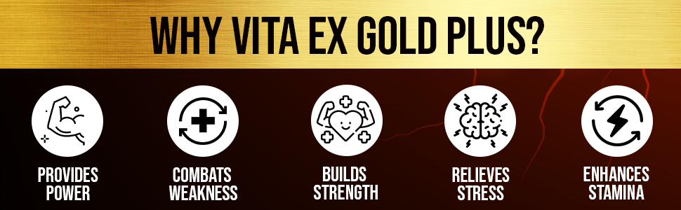 Baidyanath Vita ex Gold Plus -Pack of 20 Capsules | Made with Pure Himalayan Shilajit, Ashwagandha & Safed Musli, 1 count