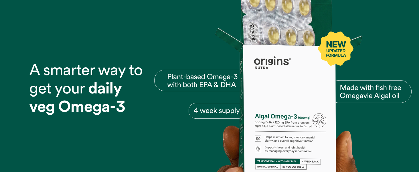Origins Nutra Algal Omega-3 with OmegaVie® Polaris | Sourced from France
