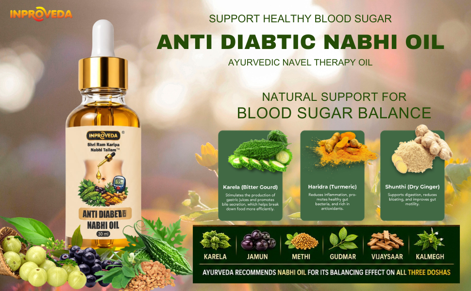 Digestion-Detox & Joint-Nerve Pain Relief Nabhi Oil | Inproveda Nabhi Oil for Ayurvedic Multi Benefit Belly Button Oil for Daily Wellness & Relaxation | नाभि तेल | Combo Pack of 30ml + 30ml=60ml