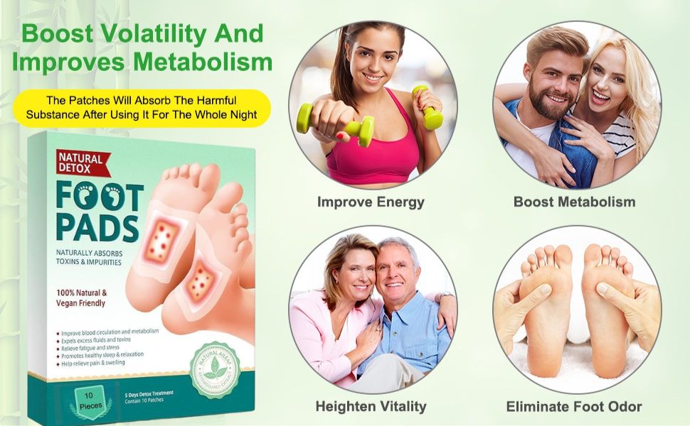 Jitgol Herbal Foot Detox Pads for Toxin Removal | Pain Relief Foot Patches for Feet Cleansing | Natural Ingredients for Sleep Aid | Overnight Use | Toxin Removal with Bamboo Vinegar and Acupoint Micro-Massage Technology | Pack Of Pads (30)