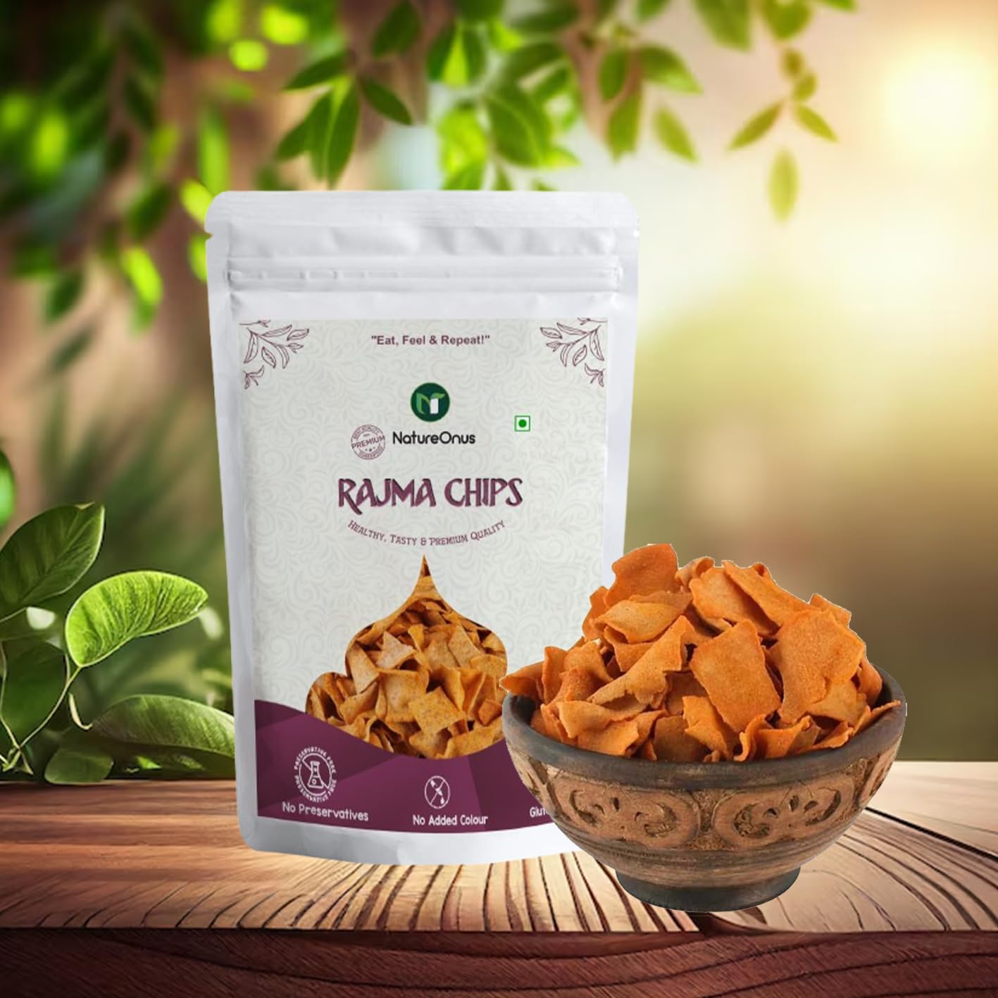 NatureOnus High Protein Chips Combo Pack of 7 (301g) | 7 Snacks Pack x 43g | Ragi, Beetroot, Multigrain, Jowar, Quinoa, Soya & Rajma Chips | Gluten-Free, No Maida, No Preservatives, No Palm Oil, High Protein Chips (43g x 7 Packs)