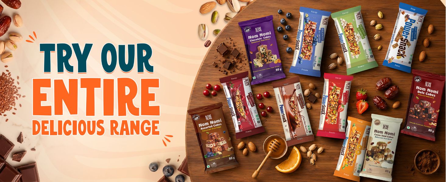 NOMI Classic Seed Protein Bar, 7.6g Protein, 5.5g Fibre, 5 x 35g