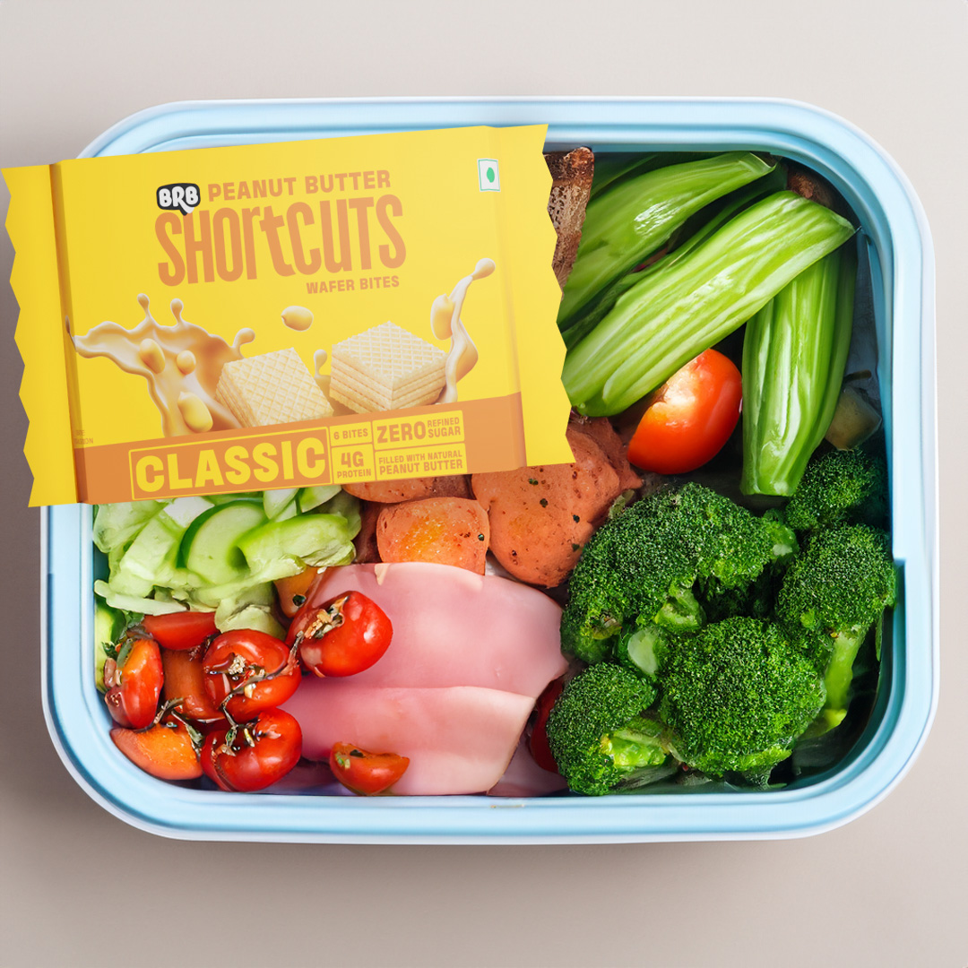 BRB Shortcuts - Protein Wafer Bites | Classic & Chocolate Flavour | 16g Protein | Filled With Natural Peanut Butter | Zero Refined Sugar, No Palm Oil, Healthy Snack | 2 x 100g Combo Box