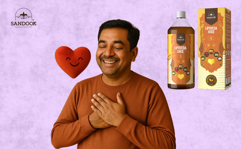 Lipoveda Juice – Cholesterol Care Juice 1L | Heart Support | With Apple Cider Vinegar, Lemon, Honey, Ginger and Garlic | Reduces Cholesterol and Improves Digestion