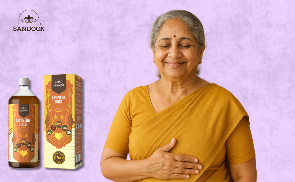 Lipoveda Juice – Cholesterol Care Juice 1L | Heart Support | With Apple Cider Vinegar, Lemon, Honey, Ginger and Garlic | Reduces Cholesterol and Improves Digestion