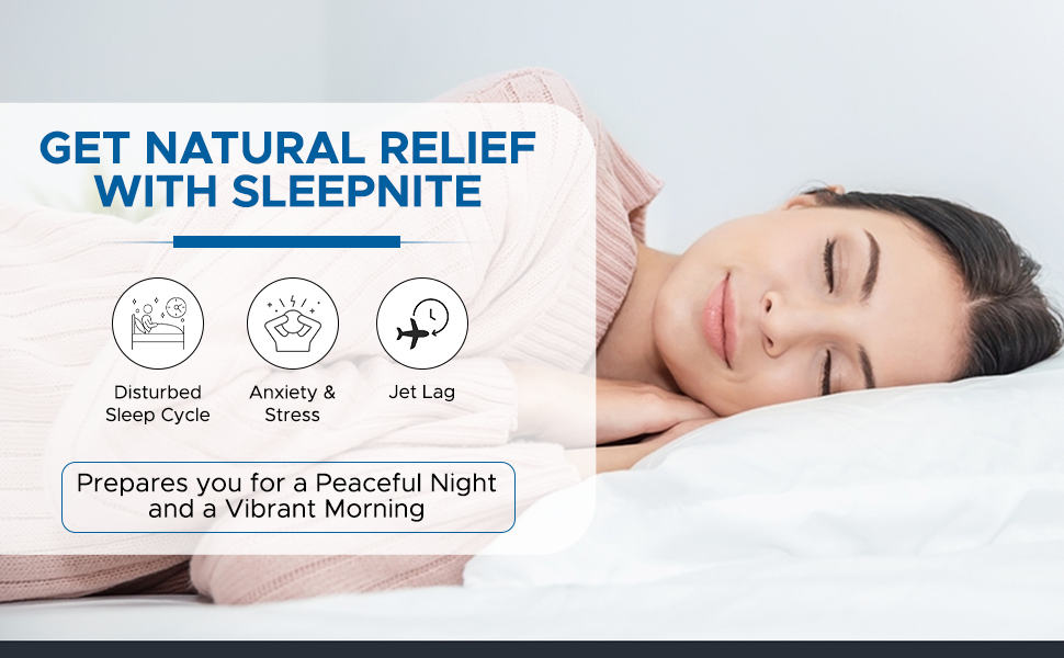Sleepnite Tablets with Ashwagandha, Valerian extract, Magnesium & amino acids for sound sleep, calmness & feeling of relaxation|vegetarian 30 tablets (Pack of 2)