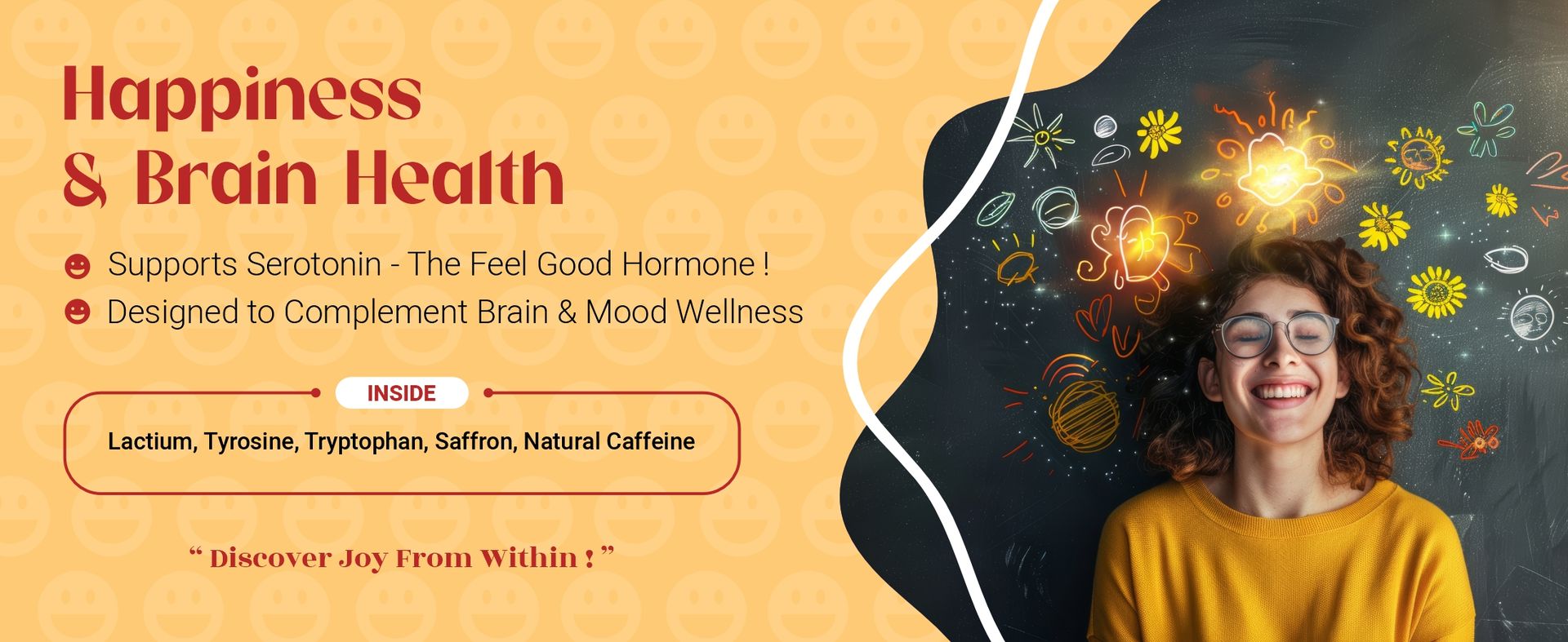 Bliss Welness Happy Bliss : Happiness, Anxiety & Stress Relief Supplement | Natural Support for Calm, Mood, Anti Nervousness & Happy Hormones | Supports Balance of Cortisol, Dopamine, Endorphin, Serotonin & Oxytocin | Magnesium, KSM 66 Ashwagandha : 10 Servings