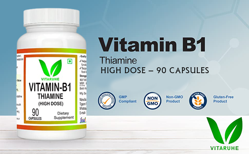 VITARUHE® Vitamin B1 (Thiamine) High Dose – 90 Capsules