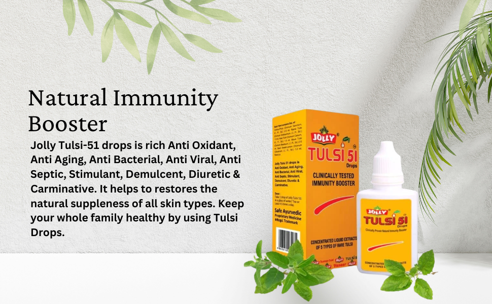 Jolly Tulsi 51 Drops Natural Immunity Booster 30 ml (Pack of 2)