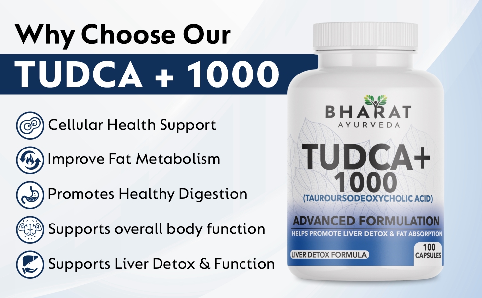 Tudca 1000mg - Liver Support Supplement with Milk Thistle| Bile Salts| Detoxification & Liver Health |Support Fat Absorbtion – 100 Capsules