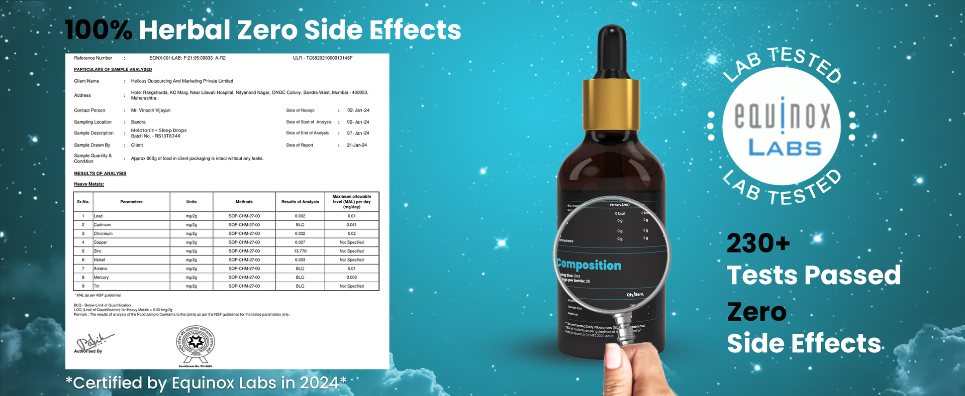 Healeo Melatonin 10mg Sleep Drops for Deep Sleep, Stress & Anxiety Relief | With Chamomile, Passion Flower & Valerian Root | Safe & Non Habit Forming - 50ml