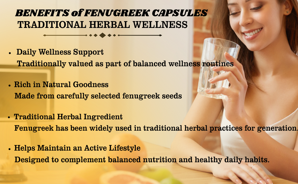 Fenugreek Capsules 180 Veg Capsules by Naturevibe Botanicals Methi Seed Powder Supplement | Herbal Source of Natural Antioxidants | Daily Wellness & Nutrition Support