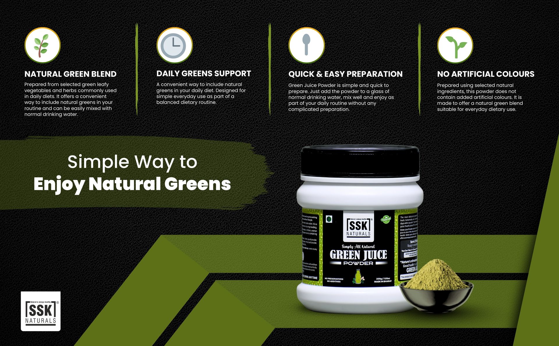 Green Juice Powder 200g | Super Greens Powder with Wheatgrass & Moringa | Raw Vegan Plant-Based Supplement | No Added Sugar | No Preservatives | Daily Nutrition & Detox Support
