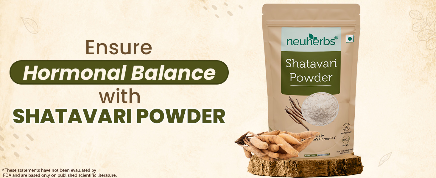 Neuherbs Shatavari Powder - 100gm | Ayurvedic Support To Balance Women's Hormones | Herbal Supplement | Good For Healthy Digestion & Reproductive System