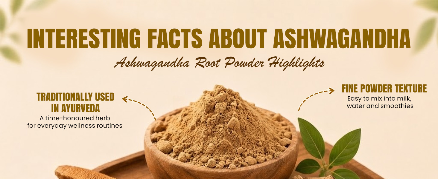 Ashwagandha Powder 100g | Pure Ashwagandha Root Powder | No Additives, No Preservatives | Supports Stress Relief, Energy, Stamina & Daily Wellness