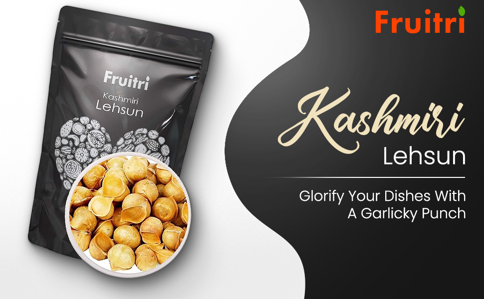 Fruitri Organic Himalayan Garlic/Kashmiri Lehsun 100gm - Premium Himalayan Single Clove Garlic, Snow Mountain Allium Sativum