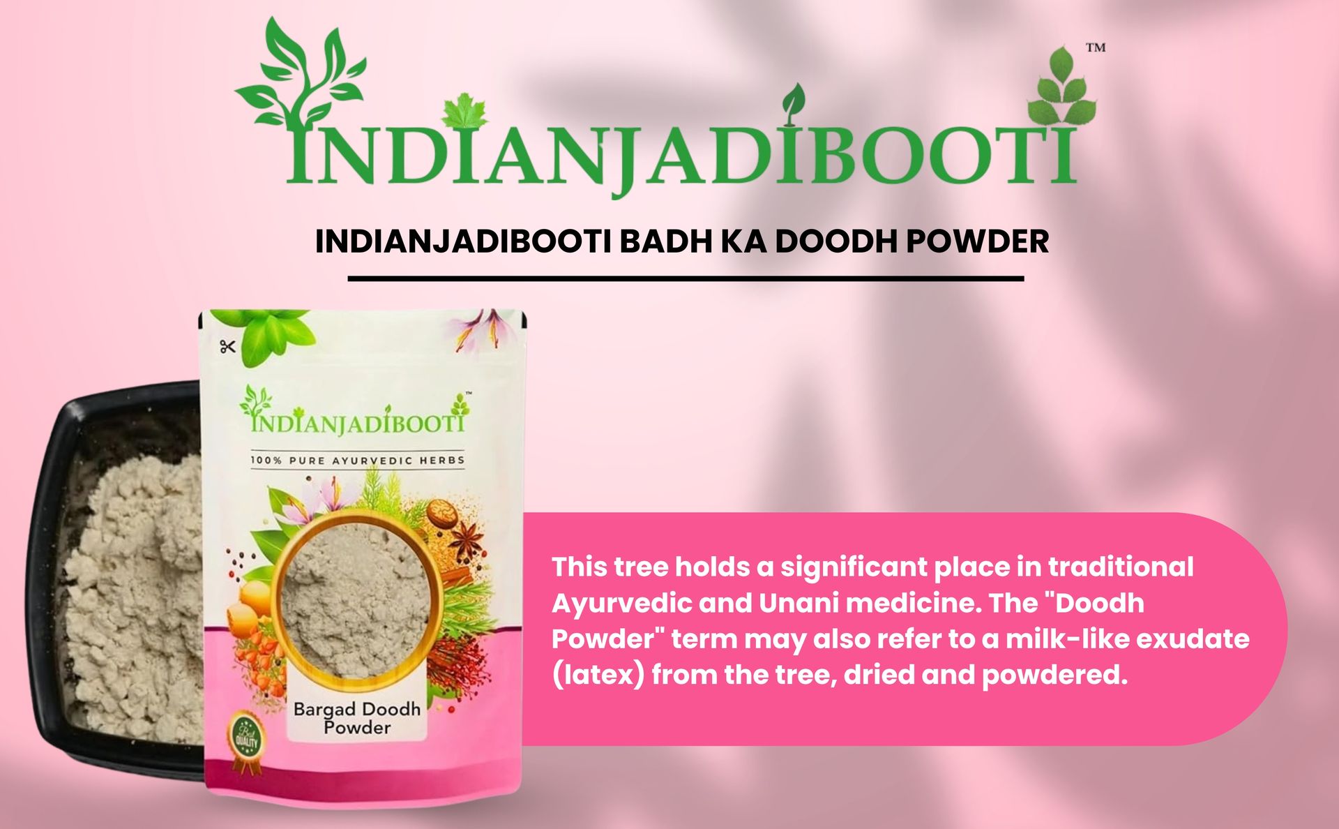IndianJadiBooti Badh Ka Doodh (50g) - Ultimate Men's Vitality & Stamina Support | Pure Dried Banyan Tree Latex (Bargad) | Natural Shukra Dhatu Builder | Ficus Benghalensis Powder for Strength