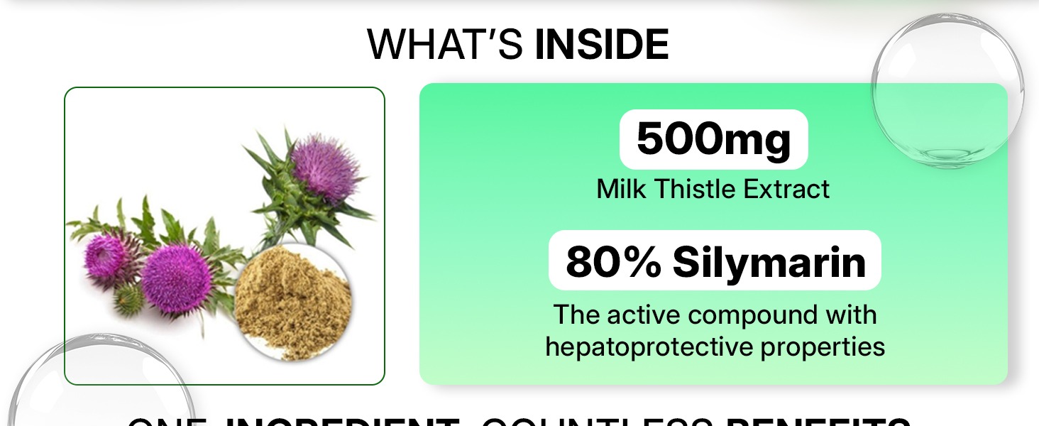 BeastLife Liver Detox with Pure Milk Thistle (80% Silymarin) Extract | Added Multivitamin & Amino Acid with Natural Detoxification Formula | Liver Support Supplement | 30 Veg Capsules