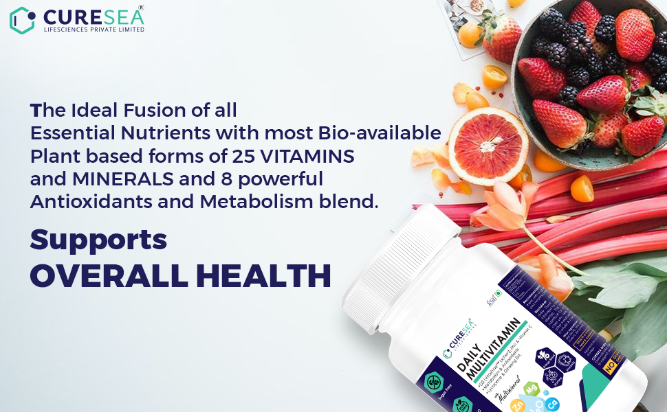 Daily Multivitamin with Ginseng, Lycopene, Ashwagandha & Multimineral | Energy, Immunity & Stamina Support | For Men & Women - 60 Veg Tablets