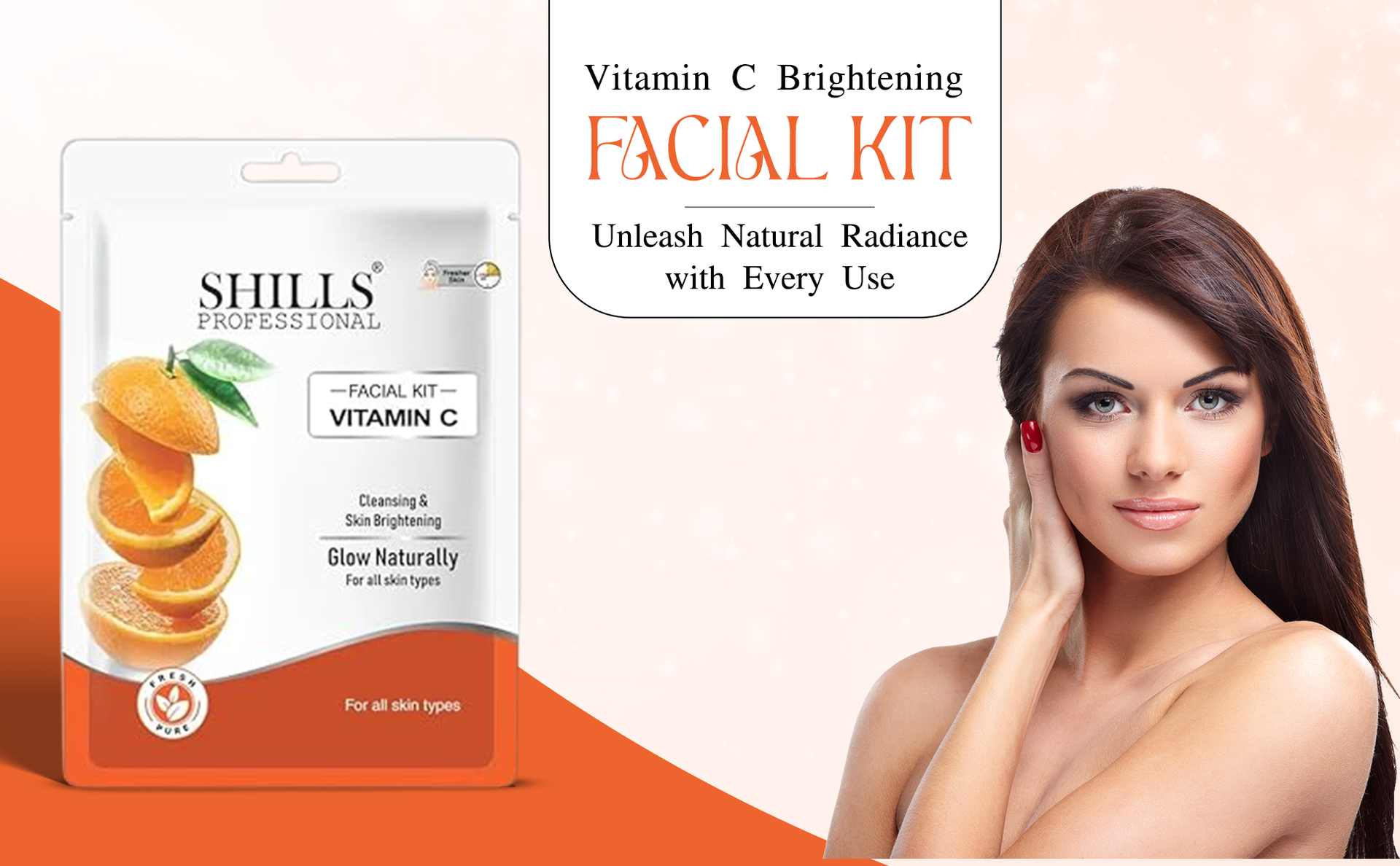 Shills Professional Vitamin C Facial Kit, Cleansing and Skin Brightening, For All Skin Types (90 Grams)