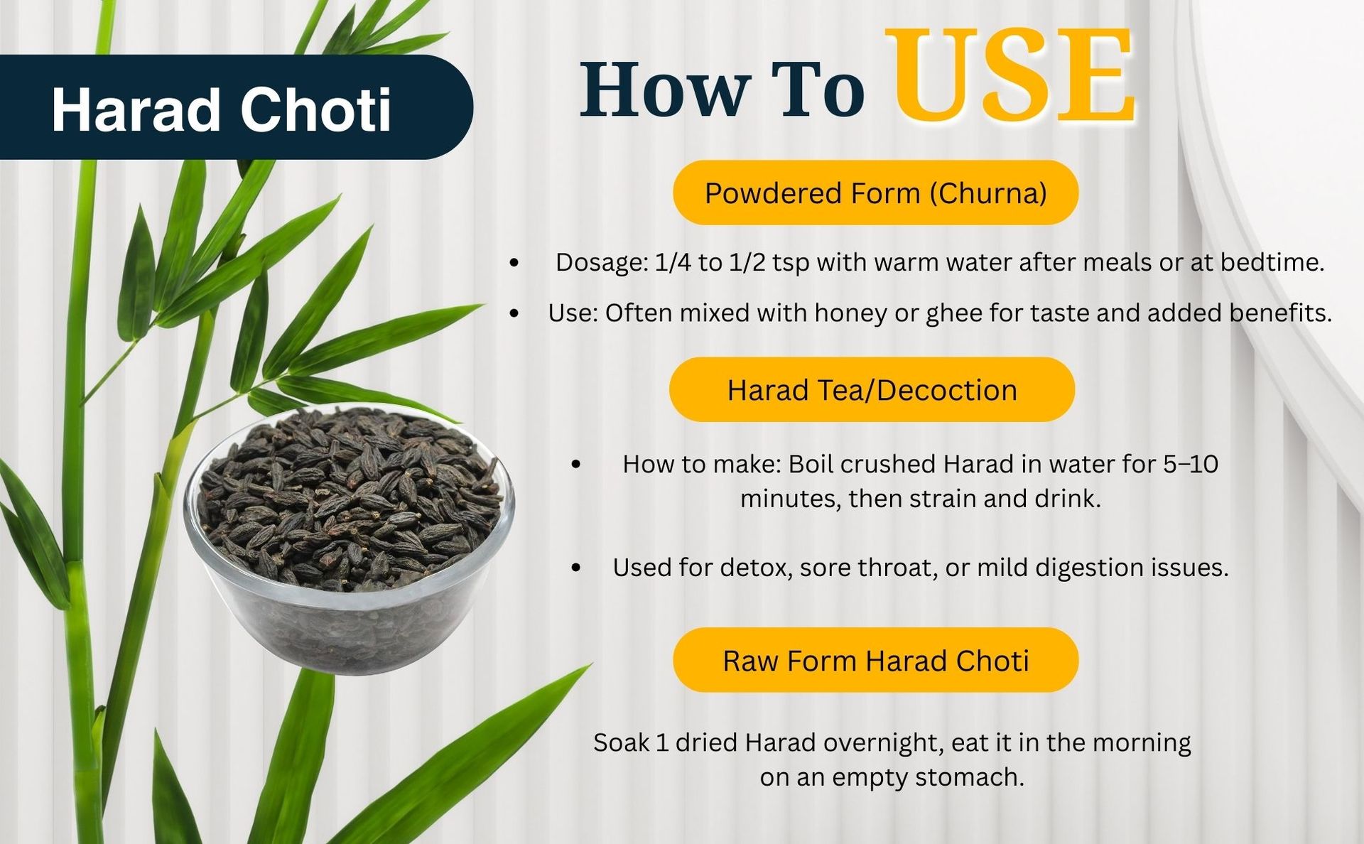 Brijbooti Harad Choti - Kali Harad - Desi Choti Harad - Haritaki - Terminalia Chebula -Natural - 100 gram