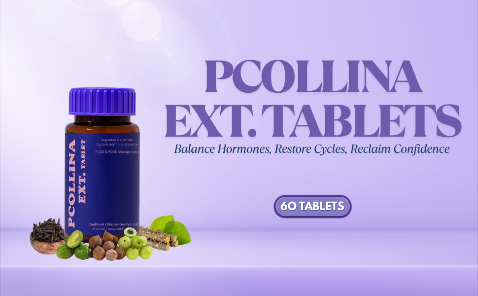 Pcollina Tablets | Herbal Supplement for Women’s Wellness | Supports Cycle Regularity, Hormonal Balance & Vitality | Ayurvedic Female Health Formula | 60 Tablets