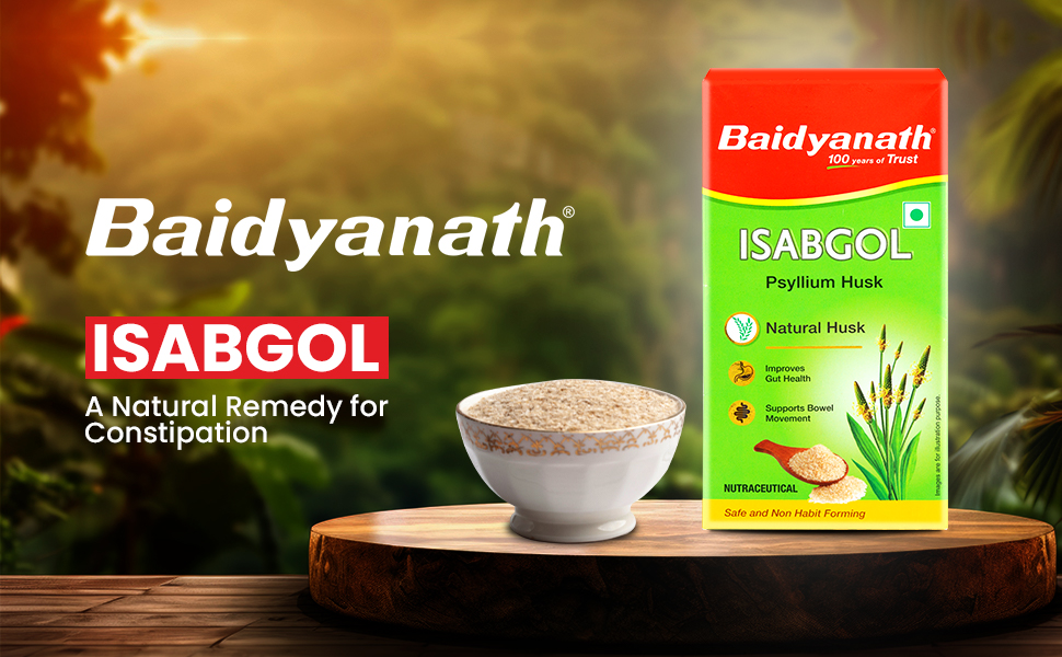 Baidyanath Ayurved Isabgol - Psyllium Husk Powder - 200gm | Healthy Digestive Tract | Rich Source Of Dietary Fibre, Gluten Free | Effectively Relieves Constipation | Supplement For Digestion