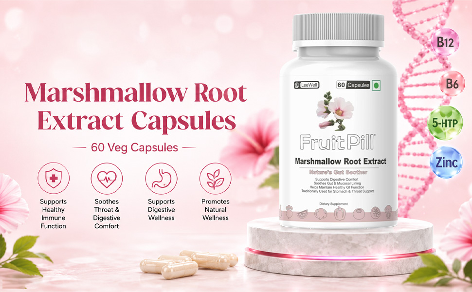 (LeeWell) Marshmallow Root Extract Supplement - 60 Capsules
