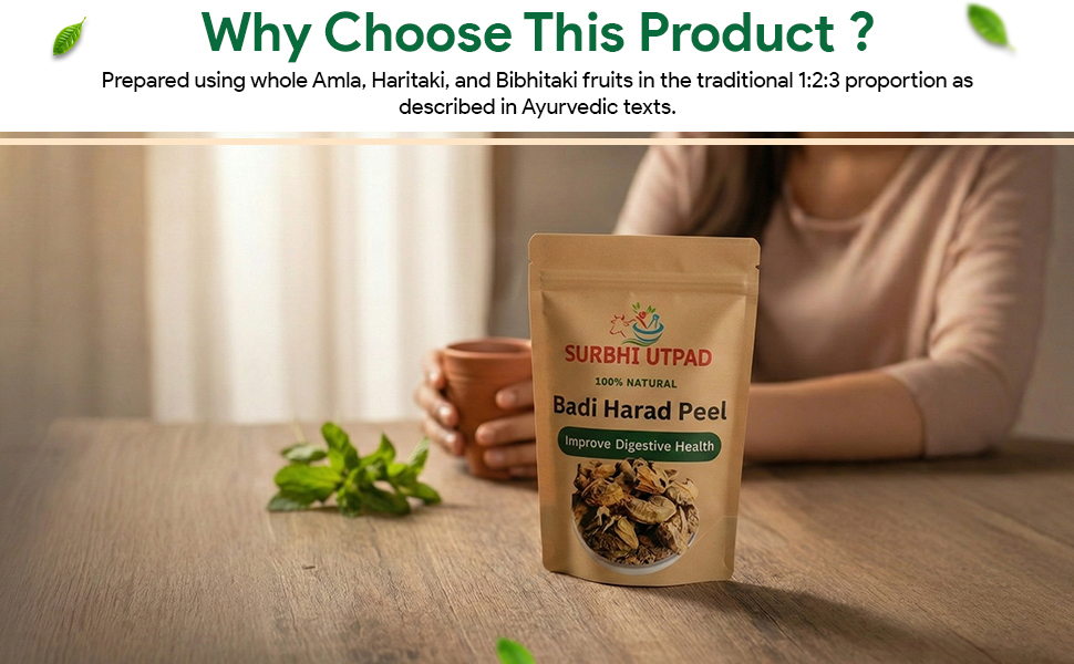 Triphala Raw 123 Ratio 420g | Whole Amla 210g, Bibhitaki 140g & Haritaki 70g | 100% Pure & Natural | No Artificial Fragrance or Additives