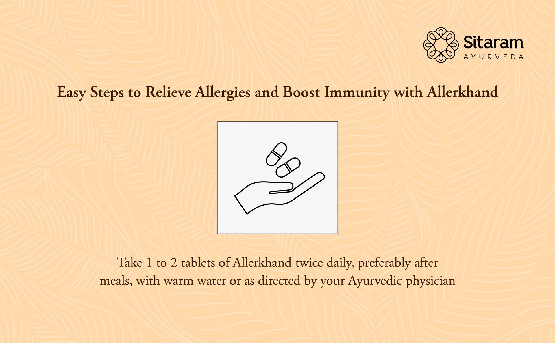 Sitaram Ayurveda Allerkhand Herbal Ayurvedic Tablet 100Nos (Pack of 2) | Kerala Ayurvedic Immunity Booster for Adults & Children with Anti-inflammatory & Antihistaminic Action of Turmeric Curcumin.