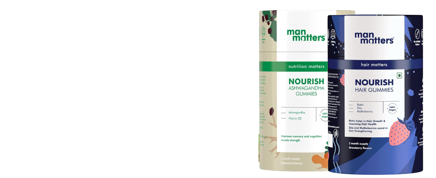 Man Matters Biotin Hair Gummies | 120 Days Pack | Enriched with Biotin Vitamin A, C, E & Zinc | Keeps Hair Healthy & Strong |100% Vegetarian