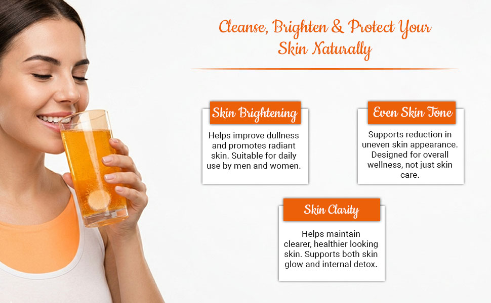 Healthy Nutrition L-Glutathione 600mg with Vitamin C Effervescent Tablets | Antioxidant Support for Skin Brightness & Wellness | Supports Even-Looking Skin & Daily Detox Support | For Men & Women | 20 Tablets