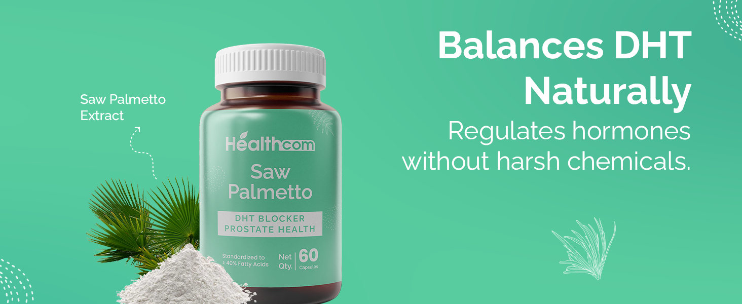 Saw Palmetto Extract Capsules 500mg| Pure and Natural Herbal Supplement| Ayurvedic Medicine for Better Hormonal Balance| Overall Wellness| 60 Capsules