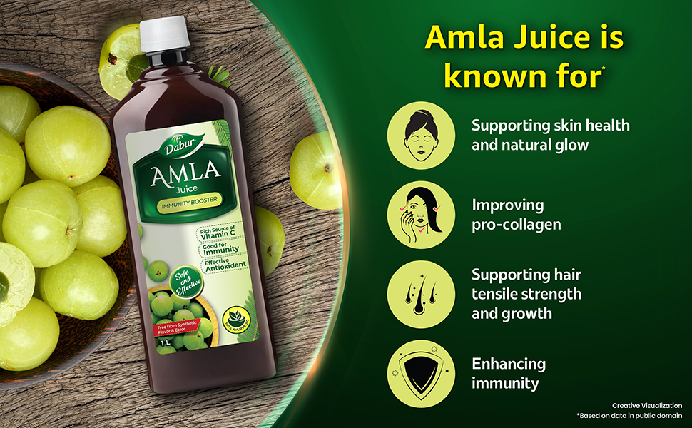 Dabur Triphala Juice - 1L | 100% Ayurvedic Formulation | Improves Gut Health & Promotes Healthy Gut | Supplement for lasting Relief from Constipation & Digestive Discomfort