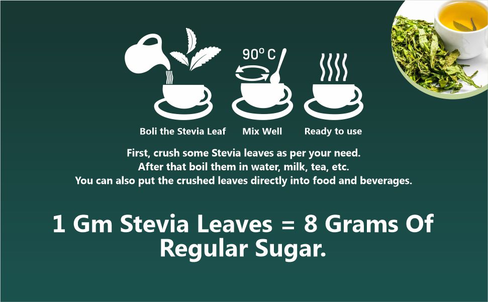 Zindagi Stevia Leaves | Stevia Plant Dry Leaves | Natural Sugar Free | 175GM