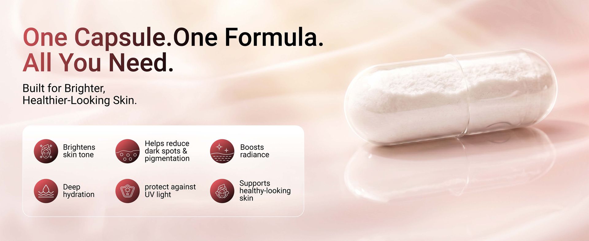 Glutora Skin Liposomal Glutathione 94% 650mg | Liposomal Vitamin C & E + GlyNAC 500mg | 8X Absorption | Niacinamide + HA | Skin Pigmentation, Brightening & Glow | TEM Verified | 30 Capsules
