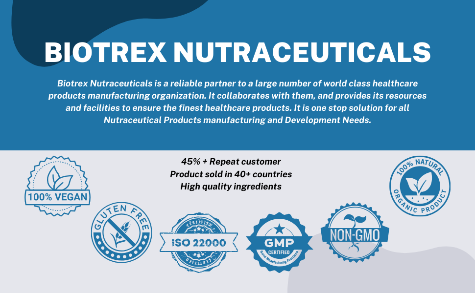 Biotrex Nutraceuticals Vitamin K2 MK-7 (Vegetarian Source) 55mcg | Bioactive Menaquinone-7 | Bone Health & Calcium Metabolism | High Absorption Formula | 120 Veg Capsules