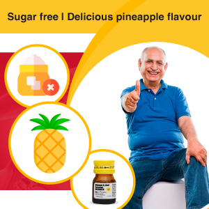 Bon DK Shot Sugarfree Vitamin D3 Oral Solution (4 Shots of 5ml each) |Sugar Free Shot with Pineapple Flavour