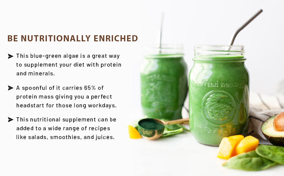 Urban Platter Pure Spirulina Powder, 300g (Naturally Nutrient-Dense | Supports Energy, Immunity & Detox | Rich in Protein & Iron)