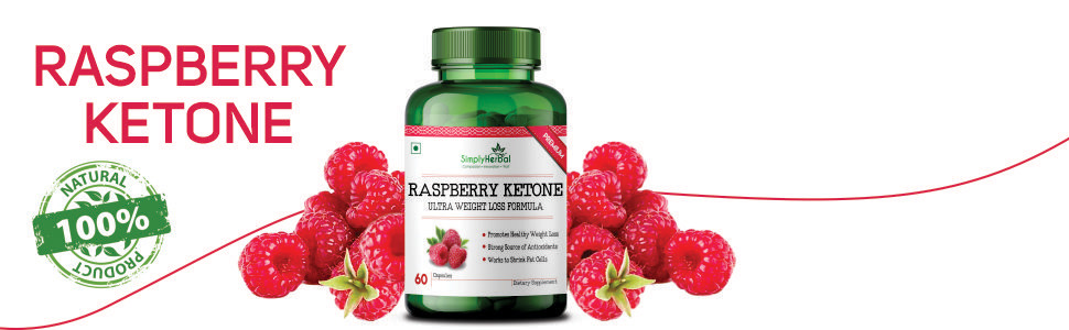 Simply Herbal 800 MG Raspberry Ketone Fruit Extract for Weight Management | Supplement Capsules With Raspberry for Promotes Healthy Weight Management Support Appetite Suppression – 60 Capsules