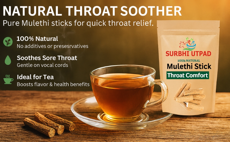 Liquorice Root Whole Mulethi Stick 100 Grams | Mulethi/Yashtimadhu, Glycyrrhiza Glabra, For Health, Skin and Hair Care, No Added Preservatives
