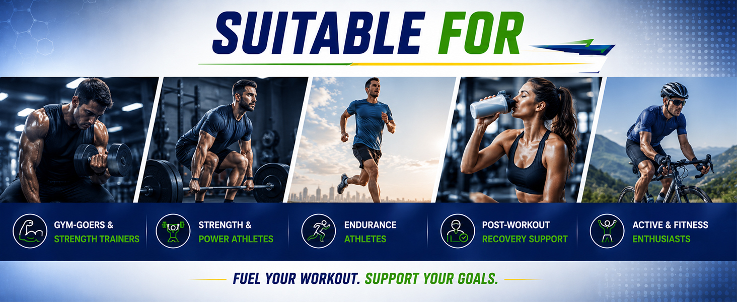 BCAA Powder Sachets | L-Leucine, L-Isoleucine & L-Valine | 5g Branched-Chain Amino Acids per Serving | Post Workout Supplement | Blueberry Flavour | Easy Mix Sports Nutrition Supplement | 9g Sachets