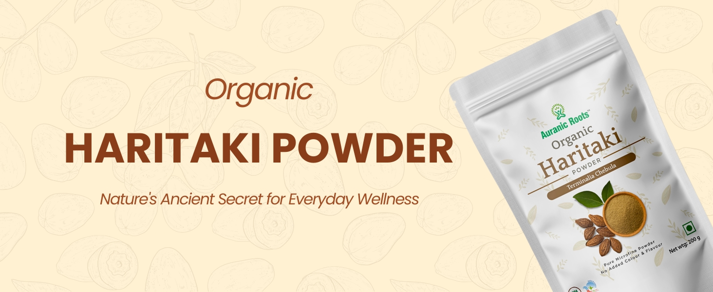 Organic Haritaki Powder - Pure Terminalia Chebula - For Digestive Health, Detox and Gut Support - No Additives - 200 g | Pack of 1