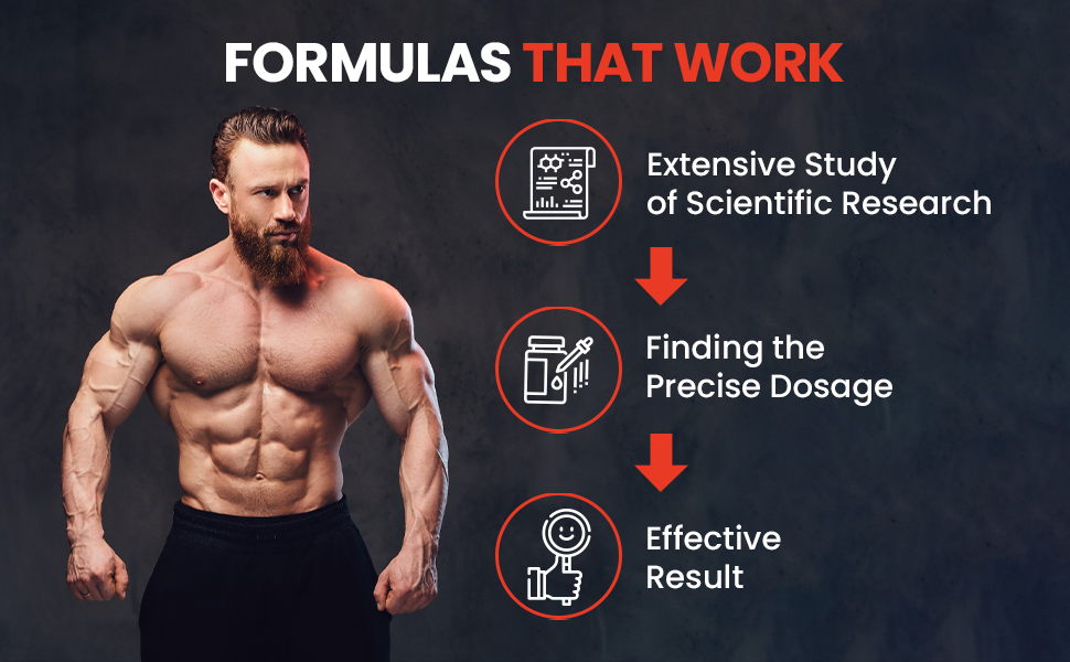 Healeo Testo Forte, 12-in-1 Testosterone Booster for Men with Tribulus, Safed Musli, Panax Ginseng, L-Arginine - Enhances Stamina, Muscle Strength & Power - Lab Tested - 60 Veg Tablets