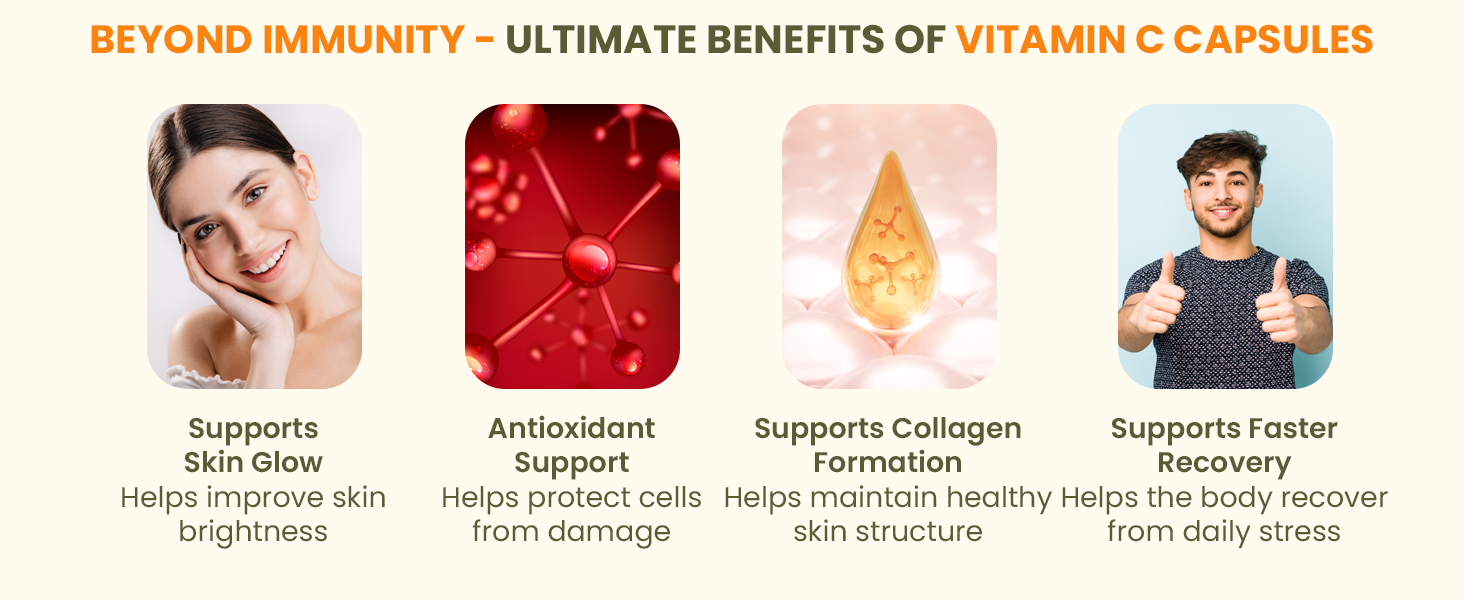 Wellwith by Ayuzera Sea buckthorn Berry Powder Capsules – 60 Vegan Caps | Natural Vitamin C for Skin Glow & Collagen Boost | Antioxidant Support | Pack of 1