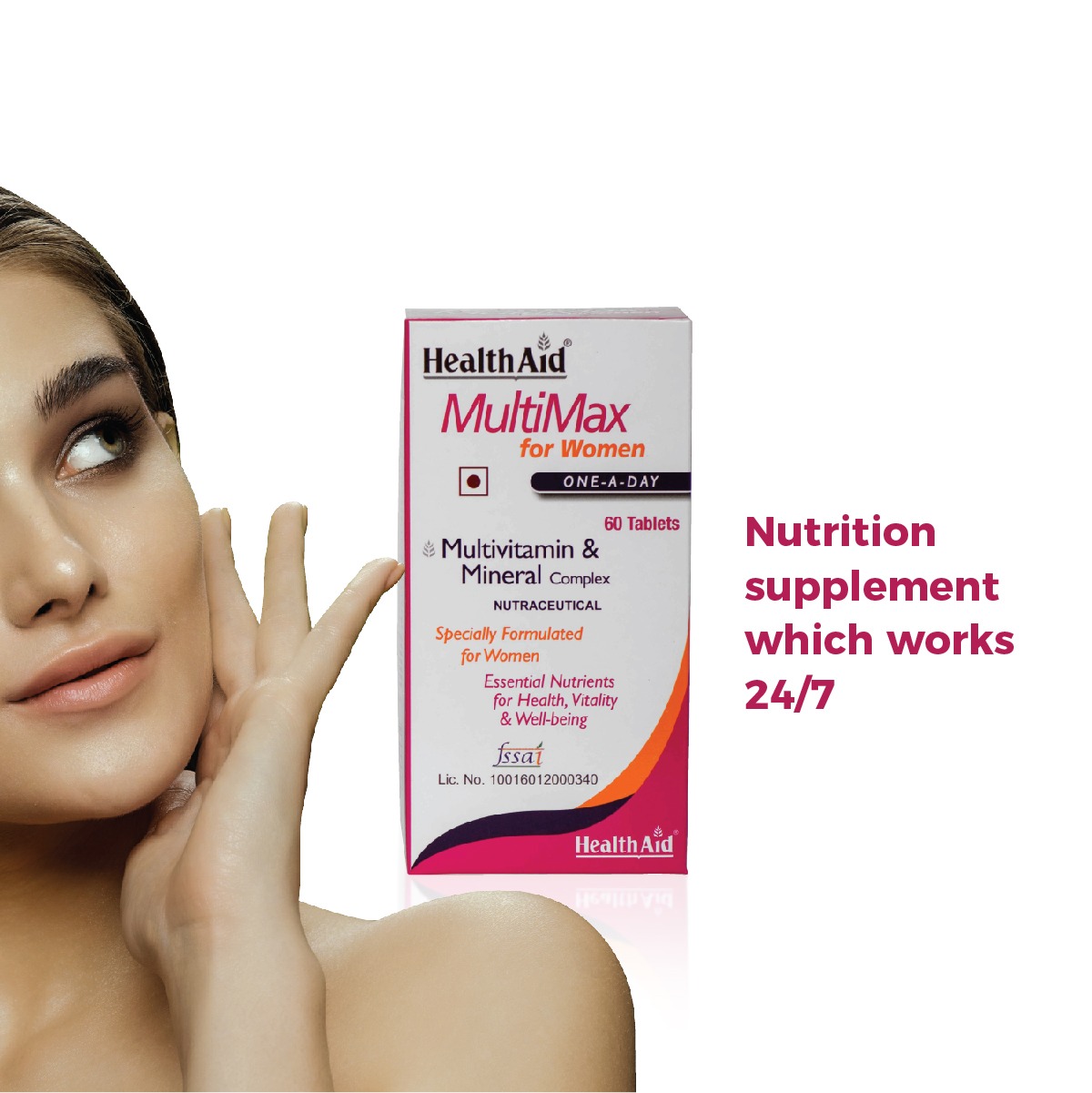 HealthAid Multimax for Women | Multivitamin with Zinc, Vitamin C, D & Essential Minerals | Energy, Immunity & Vitality Support | Daily Supplement for Women | 60 Tablets