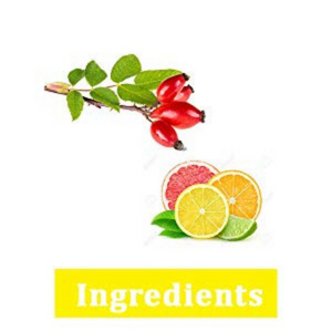EternalHealth Vitamin C (High Potency Form) - 180 Capsules with Citrus Bioflavanoids & Rose Hips - 180 Veg Capsules