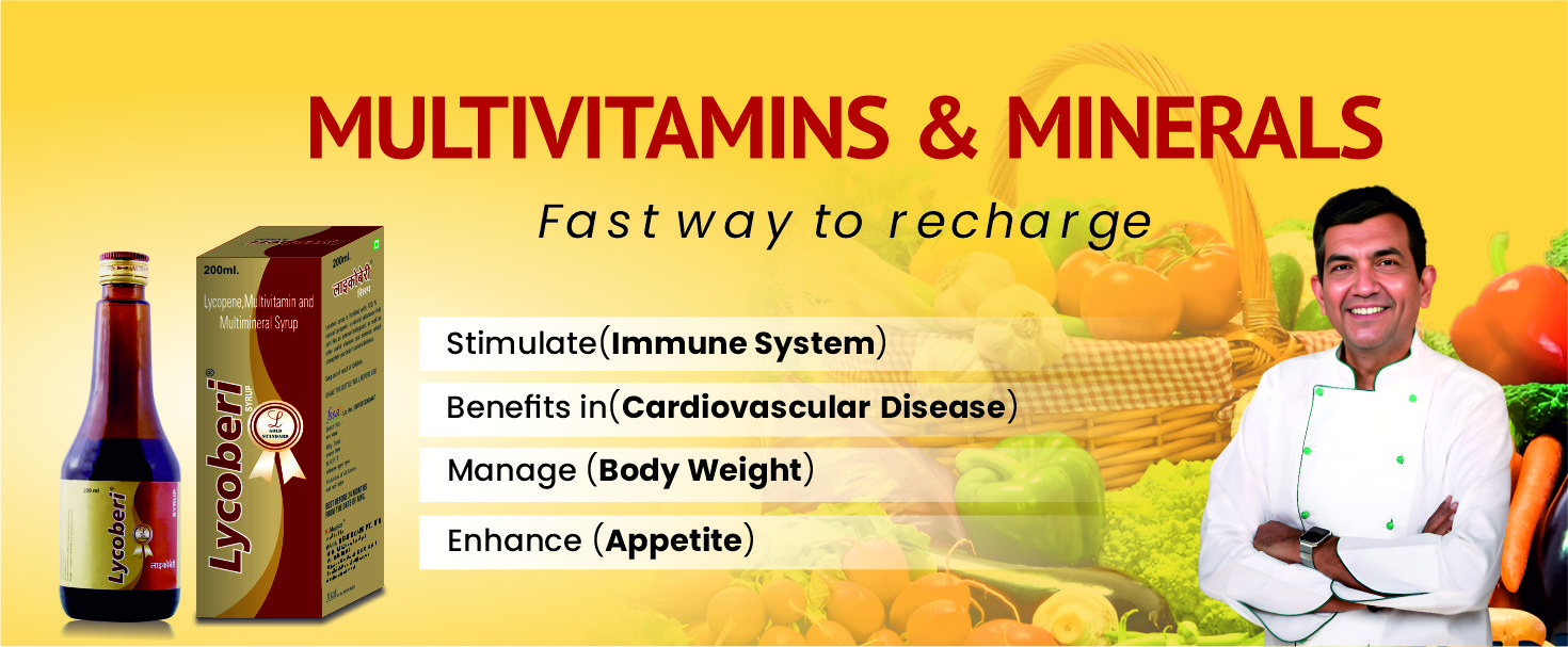 Lycoberi Syrup Daily Multivitamin for Women and Men with Essential Vitamins and Minerals for Improved Energy, Focus Supports Immunity and Growth health (1 PC) 200 ML