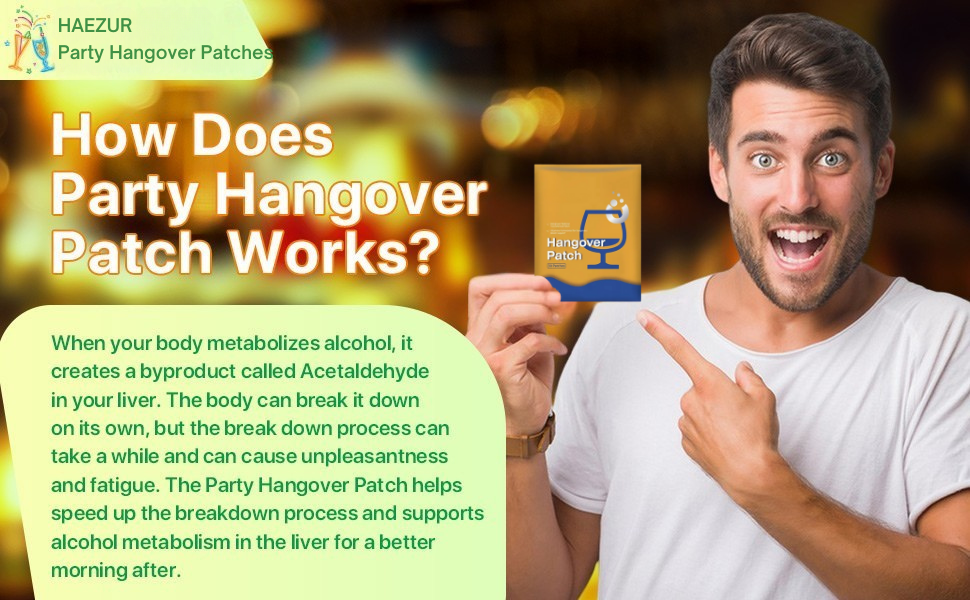 Anti-Hangover Patch, Party Relief Patches, Vitamins and Folic Acid, Morning Fresh Hangover, Skin-Friendly Use Before Drinking, Party Strips, Hangover relief Patches